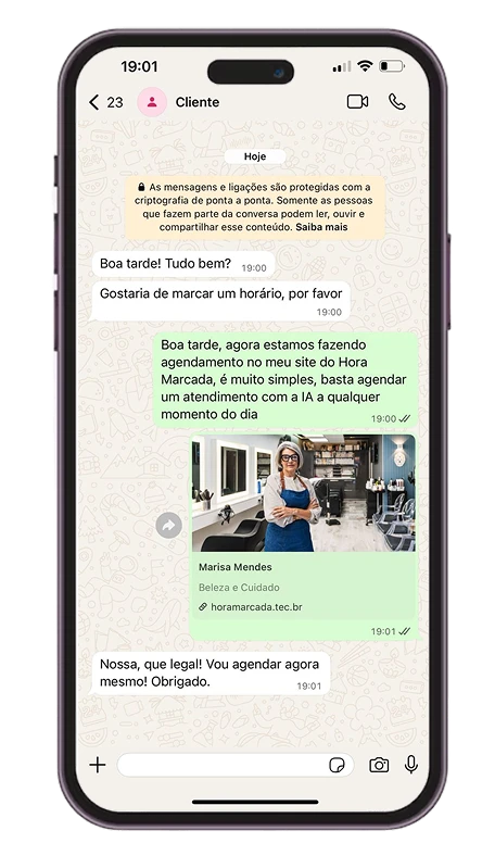 Etapa 2 - Cliente recebe o link
